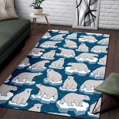 Polar Bear Pattern Print Design PB03 Area Rugs