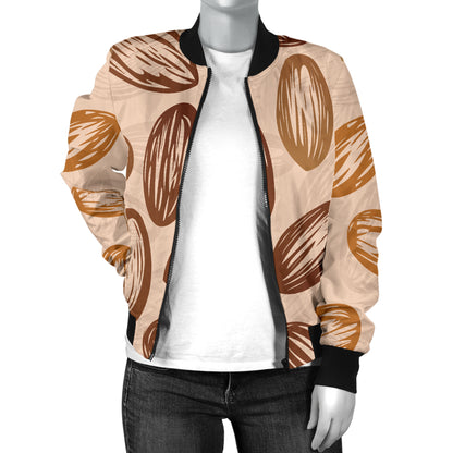 Almond Pattern Print Design 02 Women's Bomber Jacket