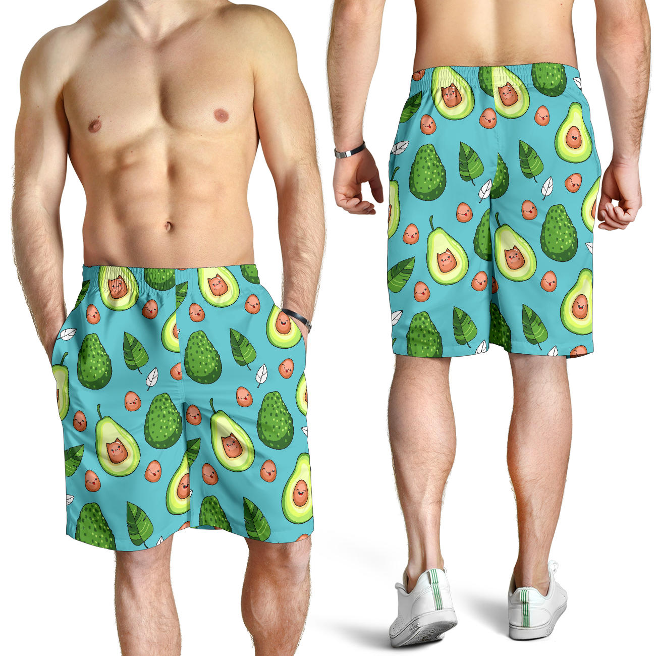 Avocado Pattern Print Design AC05 Mens Shorts