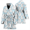 Polar Bear Pattern Print Design PB08 Women Bathrobe