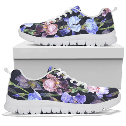 Iris Pattern Print Design IR04 Sneakers White Bottom Shoes