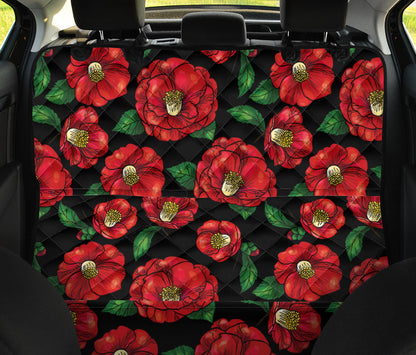 Camellia Pattern Print Design CM07 Rear Dog  Seat Cover