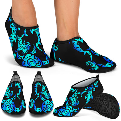 Sea turtle Polynesian Tribal Hawaiian Aqua Water Shoes