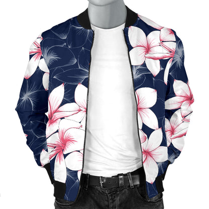 Plumeria Pattern Print Design PM017 Men Bomber Jacket