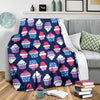 Cupcake Pattern Print Design CP04 Fleece Blanket