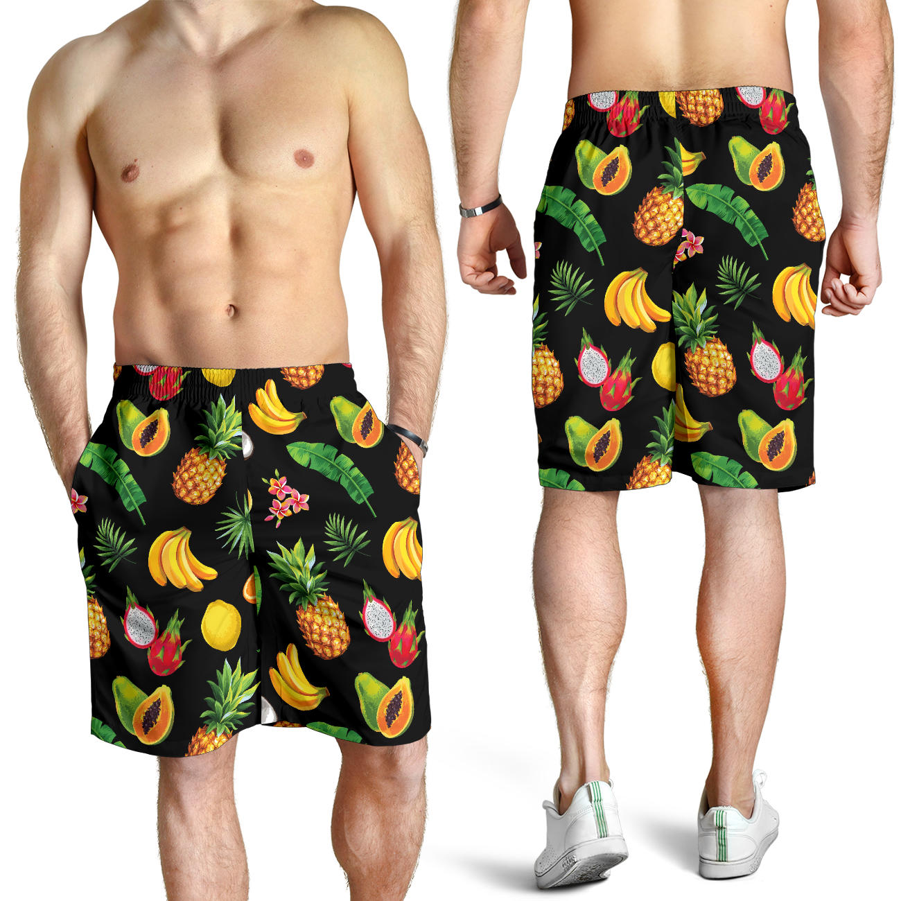 Tropical Fruits Pattern Print Design TF03 Mens Shorts