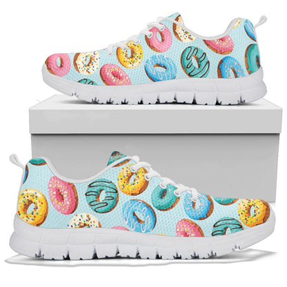 Donut Pattern Print Design DN05 Sneakers White Bottom Shoes