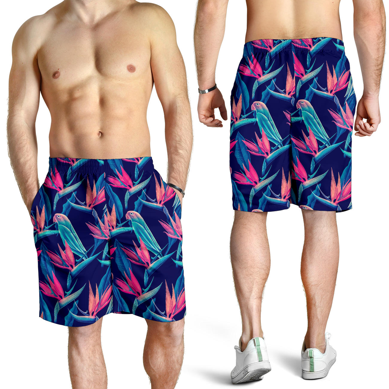 Tropical Flower Pattern Print Design TF024 Mens Shorts