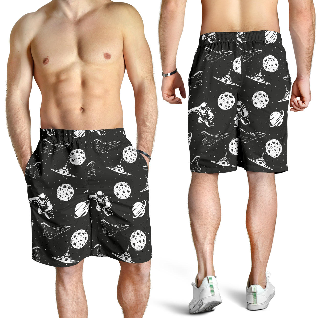 Space Astronauts Print Mens Shorts