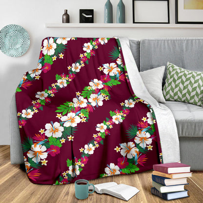 Hawaiian Themed Pattern Print Design H06 Fleece Blanket