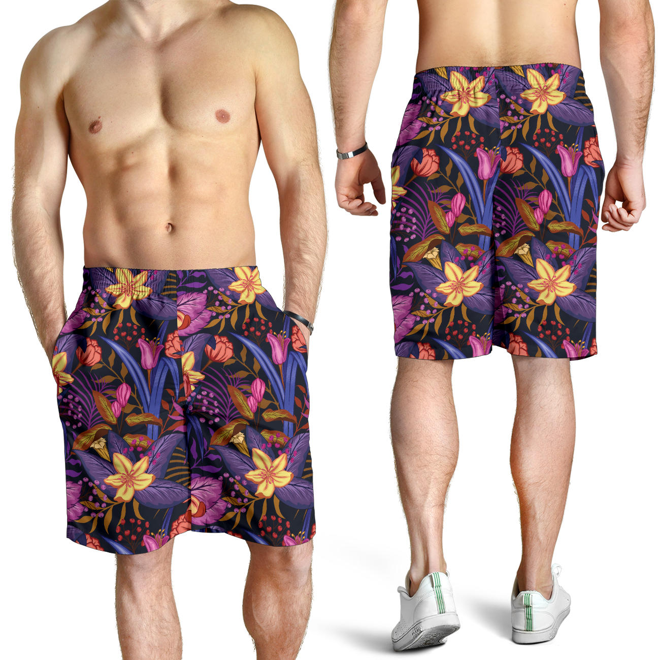 Lily Pattern Print Design LY016 Mens Shorts