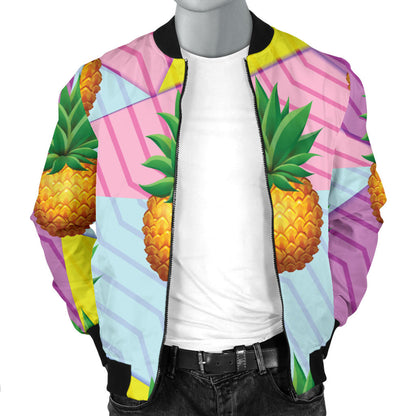 Pineapple Pattern Print Design PP05 Men Bomber Jacket