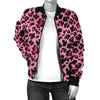 Cheetah Pink Pattern Print Design 01 Women's Bomber Jacket