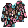 Donut Pattern Print Design DN02 Women Bathrobe