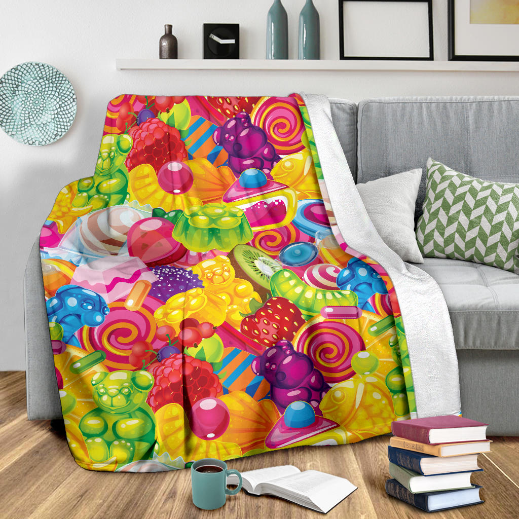 Candy Pattern Print Design CA01 Fleece Blanket