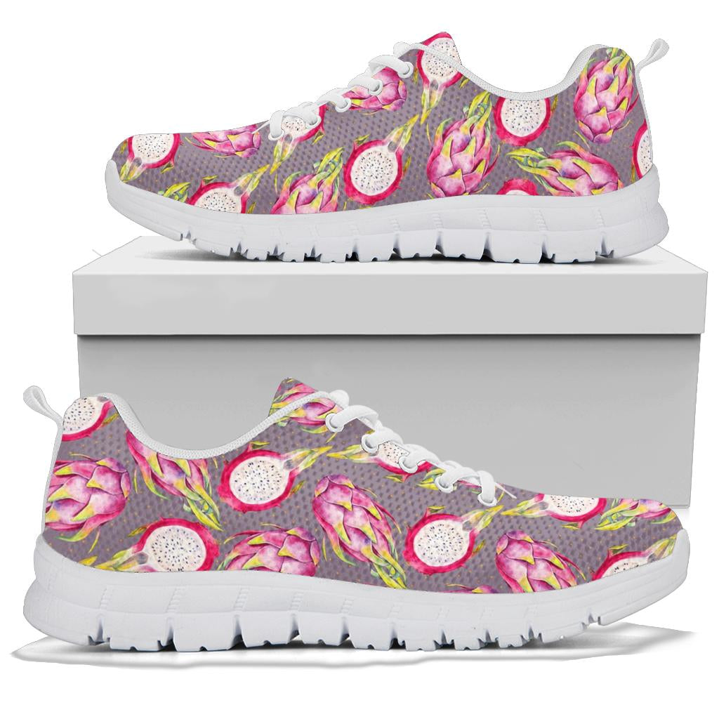 Dragonfruit Pattern Print Design DF03 Sneakers White Bottom Shoes