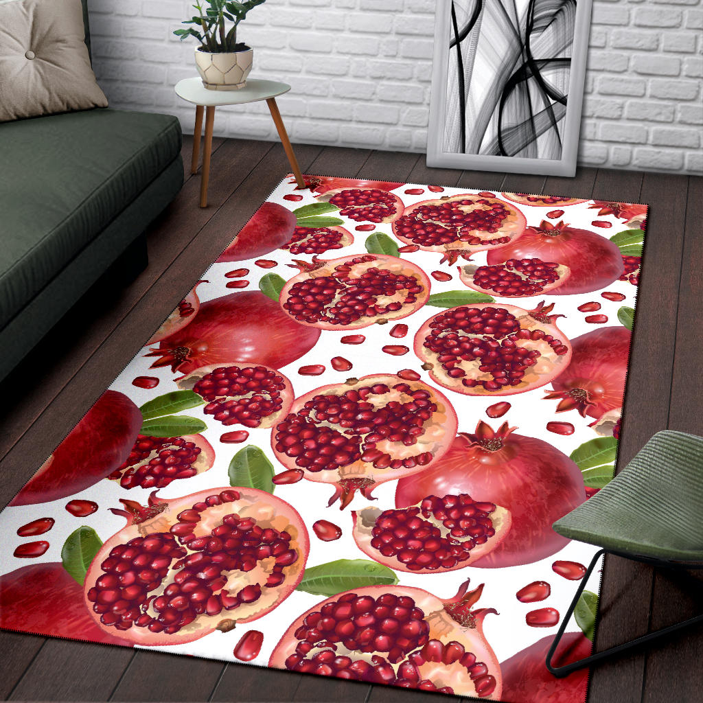 Pomegranate Pattern Print Design PG03 Area Rugs