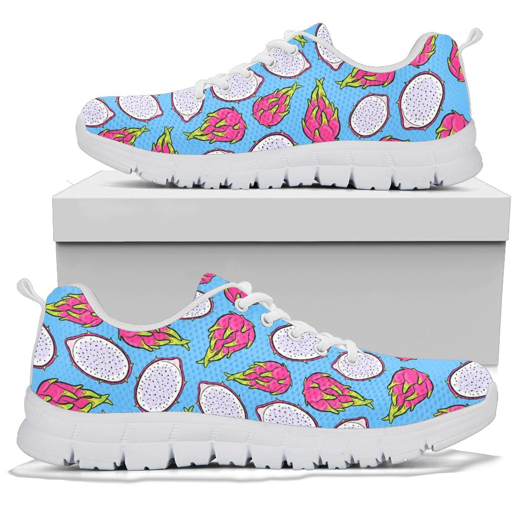 Dragonfruit Pattern Print Design DF04 Sneakers White Bottom Shoes