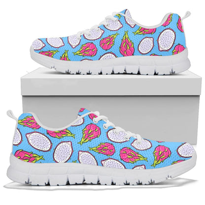 Dragonfruit Pattern Print Design DF04 Sneakers White Bottom Shoes