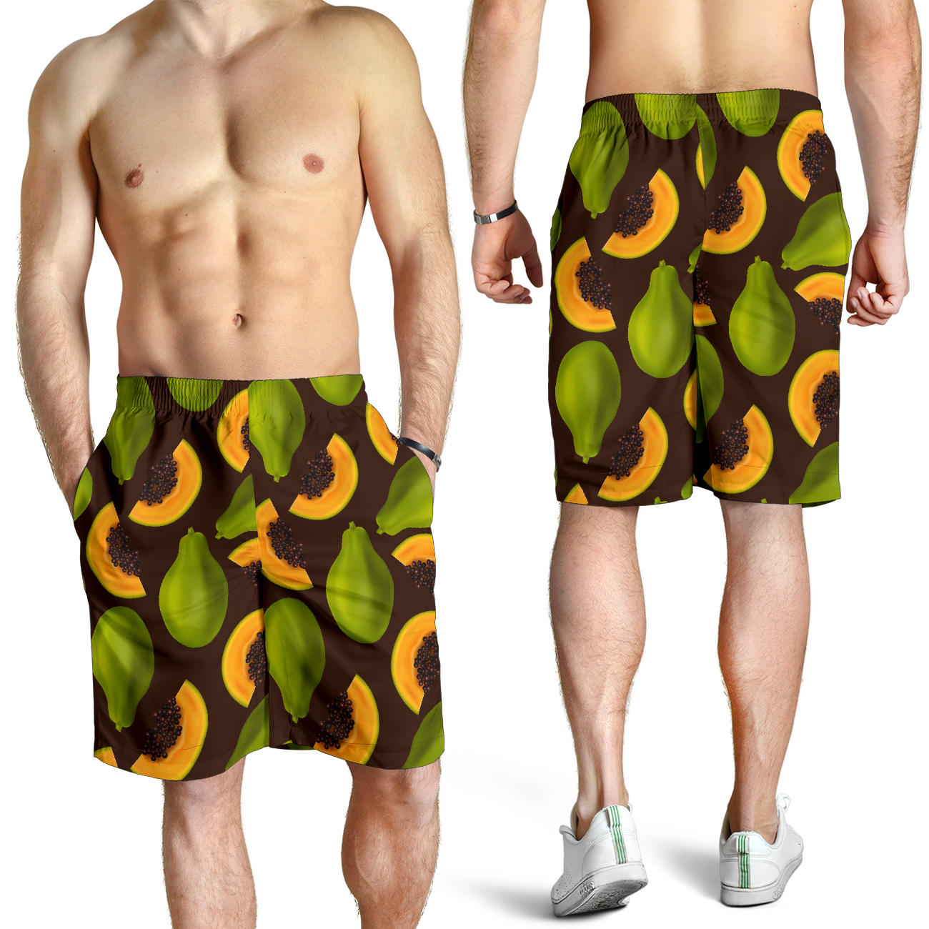 Papaya Pattern Print Design PP04 Mens Shorts