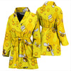 Bee Pattern Print Design BEE01 Women Bathrobe