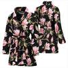 Magnolia Pattern Print Design MAG03 Women Bathrobe