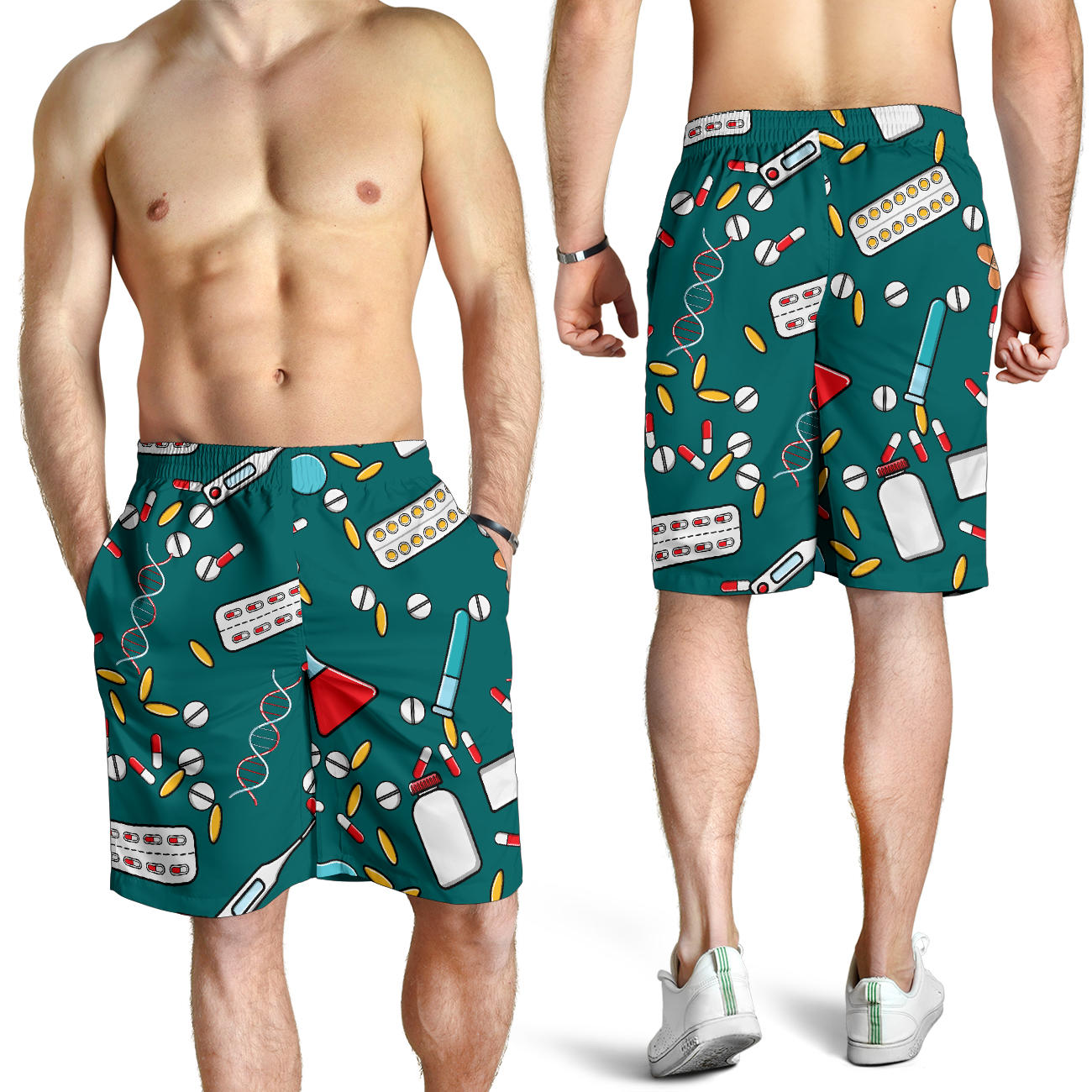 Nurse Pattern Print Design A05 Mens Shorts