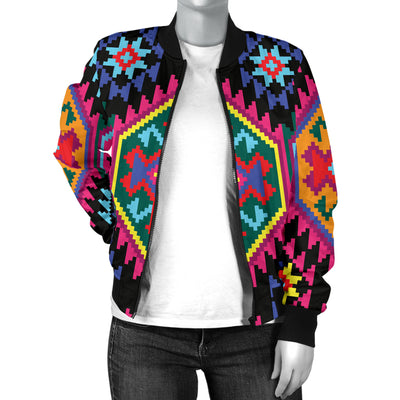 Mexican Pattern Print Design 02 Women's Bomber Jacket