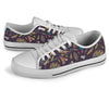 Tribal native american Aztec White Bottom Low Top Shoes