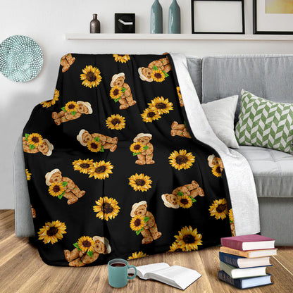 Sunflower Pattern Print Design SF016 Fleece Blanket