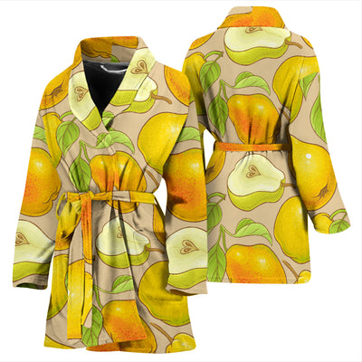 Pear Pattern Print Design PE05 Women Bathrobe