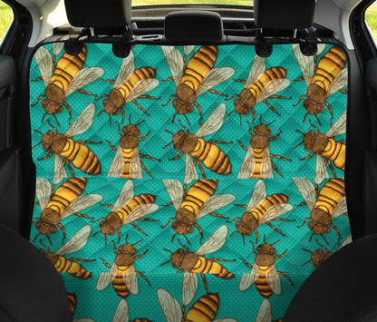 Bee Pattern Print Design BEE04 Rear Dog  Seat Cover
