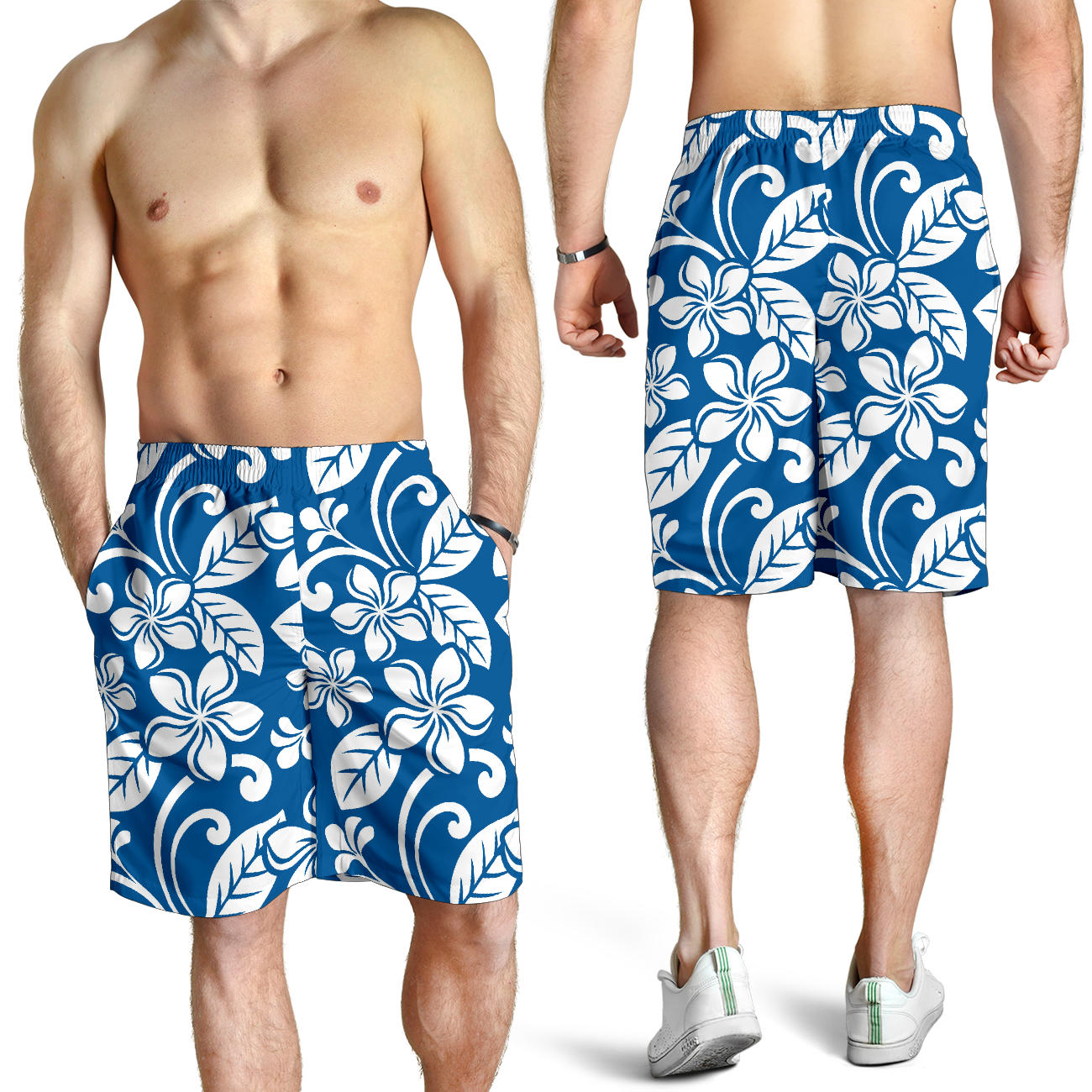 Plumeria Pattern Print Design PM013 Mens Shorts