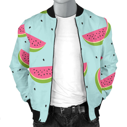 Watermelon Pattern Print Design WM06 Men Bomber Jacket