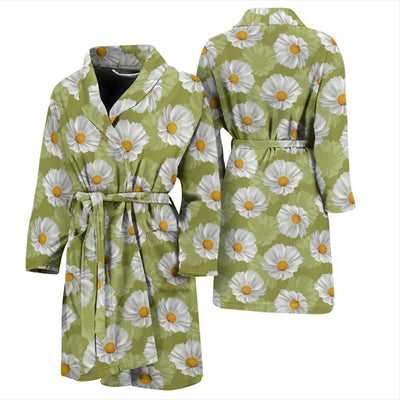 Daisy Pattern Print Design DS06 Men Bathrobe