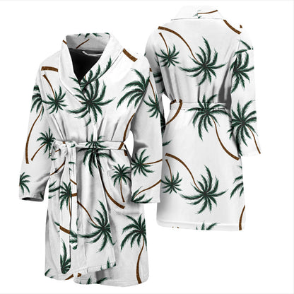 Palm Tree Pattern Print Design PT07 Men Bathrobe