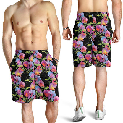 Peony Pattern Print Design PE012 Mens Shorts