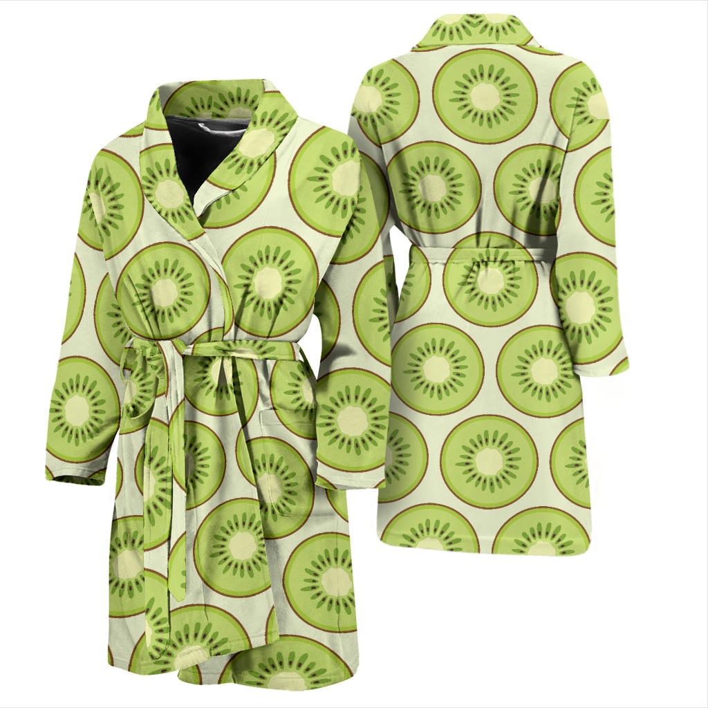 Kiwi Pattern Print Design KW02 Men Bathrobe