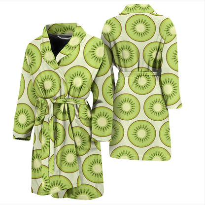 Kiwi Pattern Print Design KW02 Men Bathrobe