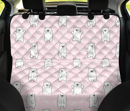 Polar Bear Pattern Print Design PB09 Rear Dog  Seat Cover