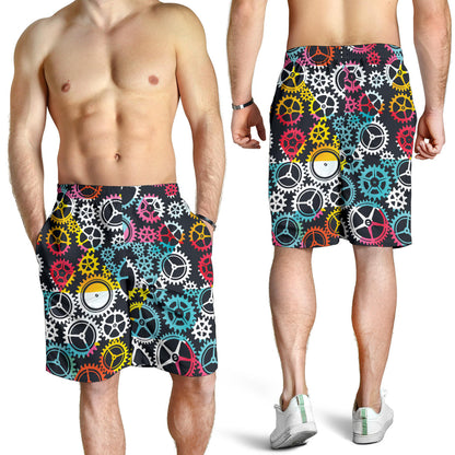 Mechanic Pattern Print Design 02 Mens Shorts