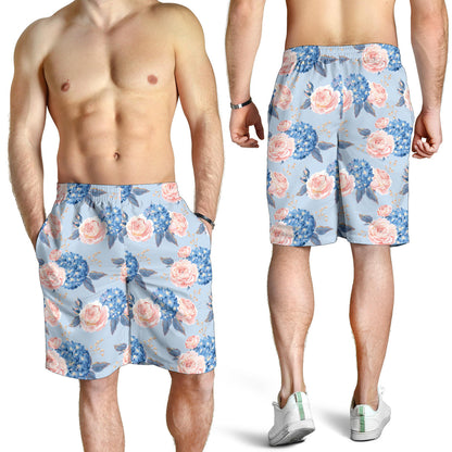Hydrangea Pattern Print Design HD06 Mens Shorts