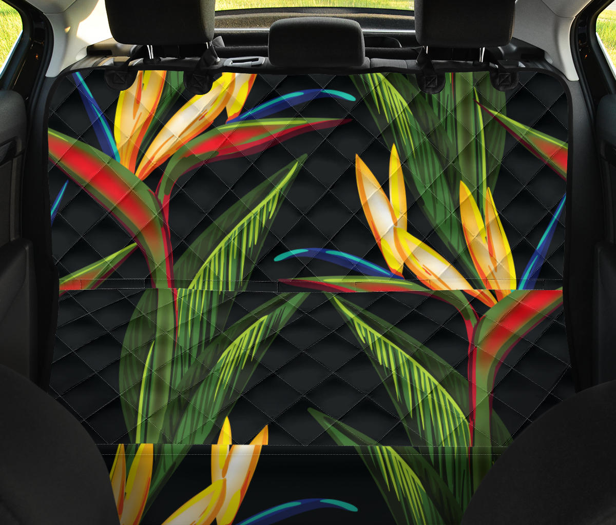 Bird Of Paradise Pattern Print Design BOP012 Rear Dog  Seat Cover