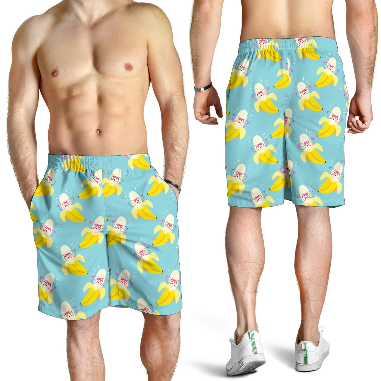 Banana Pattern Print Design BA07 Mens Shorts