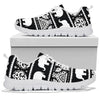 Elephant Pattern Sneakers White Bottom Shoes