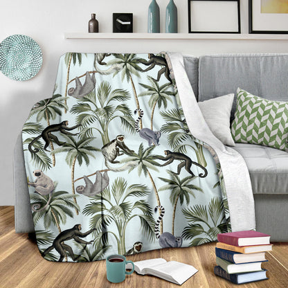 Rainforest Pattern Print Design RF04 Fleece Blanket