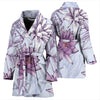 Water Lily Pattern Print Design WL01 Women Bathrobe