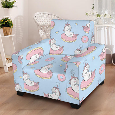 Donut Unicorn Pattern Print Design DN014 Armchair Slipcover