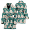 Hydrangea Pattern Print Design HD03 Women Bathrobe