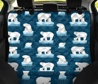 Polar Bear Pattern Print Design PB02 Rear Dog  Seat Cover
